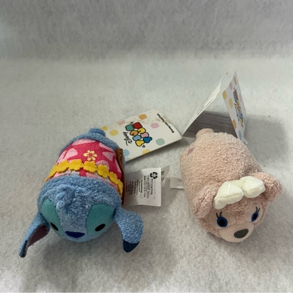 Set of 2 Aulani STITCH & SHELLIE MAE Teddy Bear Tsum Tsum
